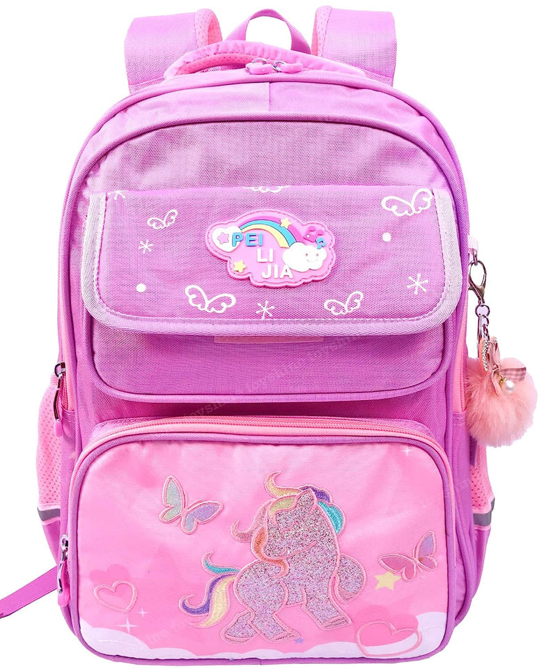 Toyshine Unicorn High School Backpacks for Teen Girls Lightweight Bag - Pink