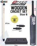 Toyshine Speed Up T-20 Combo Box Cricket Kit for Kids (Bat Size: 6, 6-12 yrs) Outdoor Sports Toy Gift for Boys Girls Picnic Fun - SSTP (Grey)