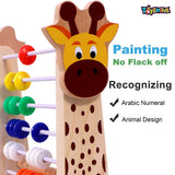 Toyshine Giraffe Wooden Abacus and Learning Play Center - Multi Color