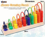 Toyshine Wooden Calculation Abacus Shelf for Counting, Addition and Subtraction, Math’s Learning Early Educational Kit Toy for Kids