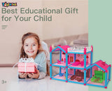 Toyshine DIY Doll House Creative Edition with Accessories Included (Multicolour, 108 Pieces)