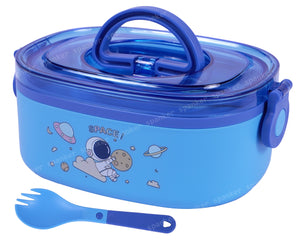 Spanker 800ML Space Theme Stainless Steel Insulation Portable BPA Free Leak-Proof Lunch Box with Spoon Bento Box for Kid Adult Student Children