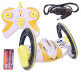 Toyshine Plastic 360 Degree Stunt Car with Lights Rechargeable with Wide Tyres - Pack of 1, Multicolor (B)