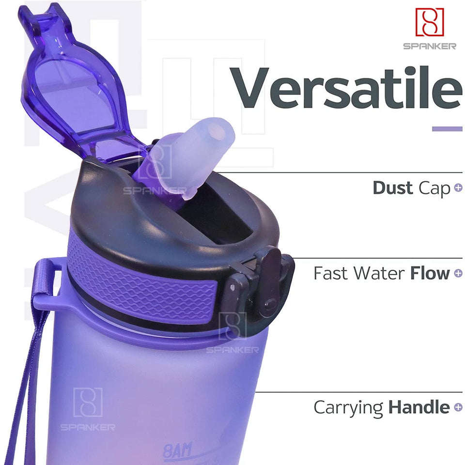 Spanker Combo of 4 You Did It Motivational Leakproof Water Bottle | Time Marker | BPA Free | Fitness Sports Water Bottle