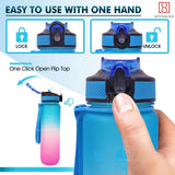 Spanker Combo of 4 You Did It Motivational Leakproof Water Bottle | Time Marker | BPA Free | Fitness Sports Water Bottle