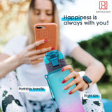 Spanker Fitzlife Motivational Leakproof Water 1000 ML, BPA Free Fitness Sports Water Bottle, Green Purple SSTP