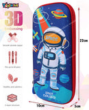 Toyshine EVA Space Explorer Hardtop Pencil Case with Multiple Compartments - Kids School Supply Organizer Students Stationery Box - Girls Pen Pouch- Multi-Color
