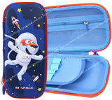 Toyshine EVA Space Tiger Hardtop Pencil Case with Multiple Compartments - Kids School Supply Organizer Students Stationery Box - Girls Pen Pouch- Multi-Color