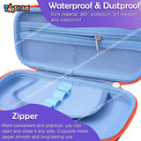 Toyshine EVA Space Tiger Hardtop Pencil Case with Multiple Compartments - Kids School Supply Organizer Students Stationery Box - Girls Pen Pouch- Multi-Color