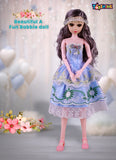 Toyshine Big Size 21" Stunning Look Anne Fashion Doll with 3D Eyes & Folding Hands Pretend Play Gift for Girls Kids Role Play Toy for Age 3+, Blue