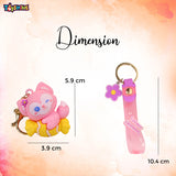 Toyshine 6 Pc Cute keychain Kawaii Cartoon Keychains with Holder Accessories, Backpack Car Key Chain for Boy Girl - Model B/1