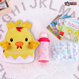 Toyshine 8" Cute Chick Face Soft Stuff Backpack for Kids Girls Boys Toddler Backpack Preschool Nursery Travel Bag, Mini Size - Pink