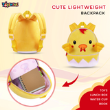 Toyshine 8" Cute Chick Face Soft Stuff Backpack for Kids Girls Boys Toddler Backpack Preschool Nursery Travel Bag, Mini Size - Pink
