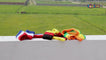 Toyshine 3 Pieces Sweatbands Set, Includes Sports Headband and Wrist Sweatbands Striped Sweat Band for Athletic Men and Women - RED Black