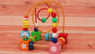 Toyshine sun and moon wooden shape, obejects, color recognition rolling bead maze labyrinth toy (Multi color)