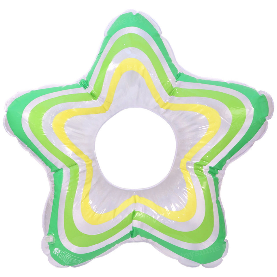 Toyshine 80 cm Star Pool Ring for Kids and Adults, Swimming Rings Inflatable Tubes, Summer Fun Water Toys for Kids, Party Fun, Beach Outdoor Party Supplies - Multicolor