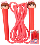 Toyshine Kids Skipping Rope Jump Rope, 6.5 ft Adjustable PVC Skipping Rope for Boys and Girls Fitness, Doll Bow - Mix Color