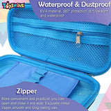 Toyshine Set of 3 Hardtop Pencil Cases with Multiple Compartments - Kids School Supply Organizer Students Stationery Box - Girls Pen Pouch (Crocodile, Space Dino and Rocket Dinosaur)