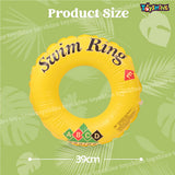 Toyshine 50cm Swim Pool Rings, Baby Pool, Swimming Rings for Kids, Inflatable Tubes, Summer Fun Water Toys for Kids, Party Fun, Beach Outdoor Party Supplies - Pack of 2