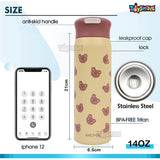 Toyshine Funny Animal Insulated Stainless Steel SUS304 Water Bottle for Kids