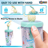 Toyshine Glitter Water Bottle Tumbler Sipper Cup