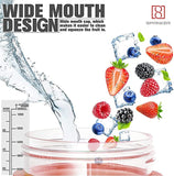 Spanker Motivational Water Bottle Gallon with Time Marker Large Capacity 2000ML, Leakproof BPA Free Fitness Sports Water Bottle ,(Blue-Pink) SSTP