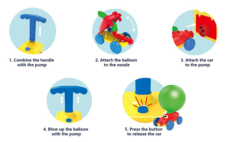 Toyshine Balloon Launcher & Powered Car Toy