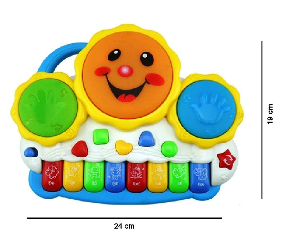 Toyshine Drum Keyboard Musical Toys with Flashing Lights
