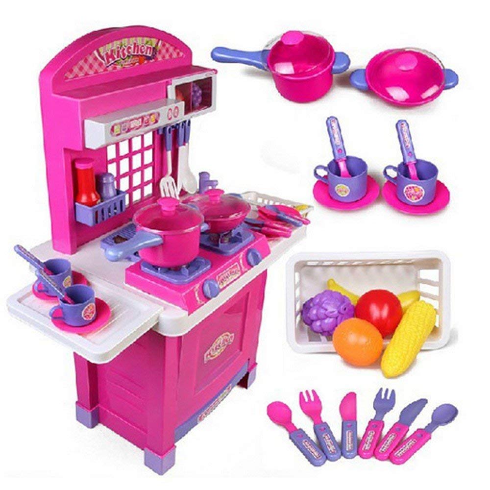 Toyshine Big Size Kitchen Set Toy with Music and Lights, Playing Acces