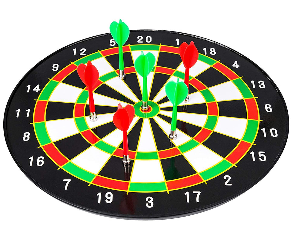 Toyshine Magnetic Dartboard Board Game Set - Bullseye Dartboard,14 Inch Dart Board with 6 pcs Safe Darts (SSTP)