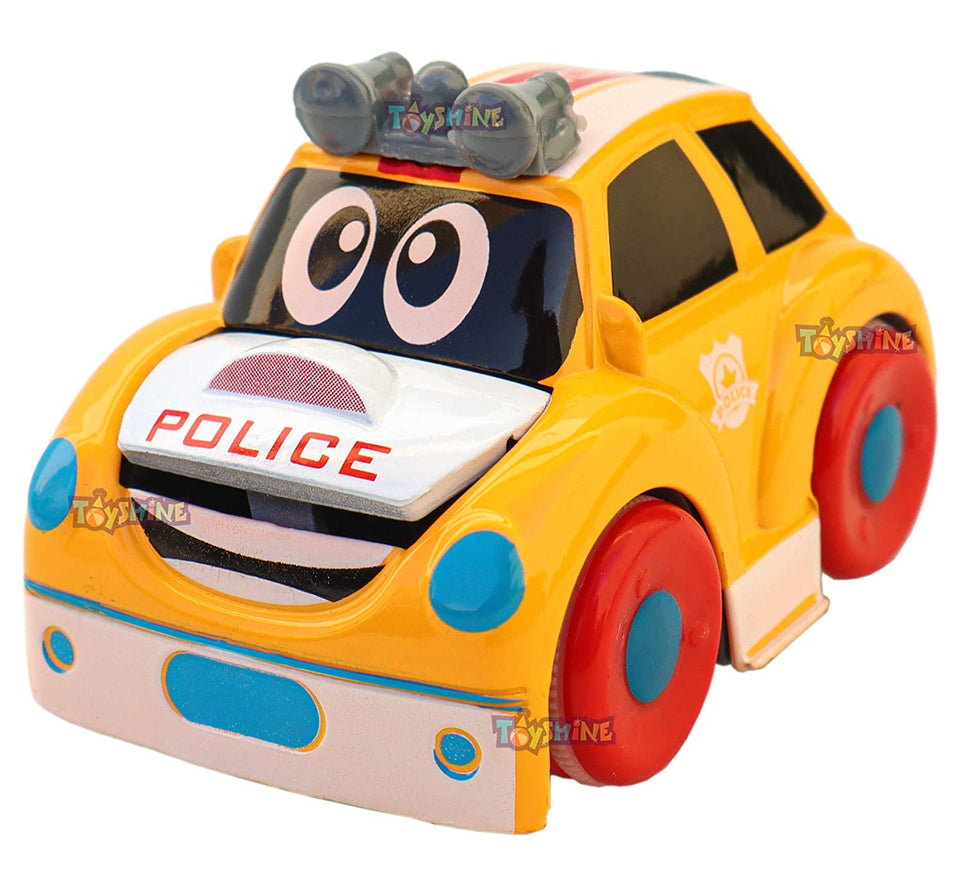 Toyshine Die Cast Polcie Car Toy with Friction Power | Baby Toy for 2 3 4 5 6 Year Old Baby Toy Boys Girls, Mix Color (TS-2022)