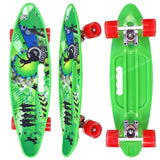 Toyshine Complete Skateboard 59 Cms All Wheels LED Light up Beginners, Music Green