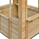 Toyshine Wooden Cubby House with a Cafe Shop Style Front Gift for Girl Ages 3+