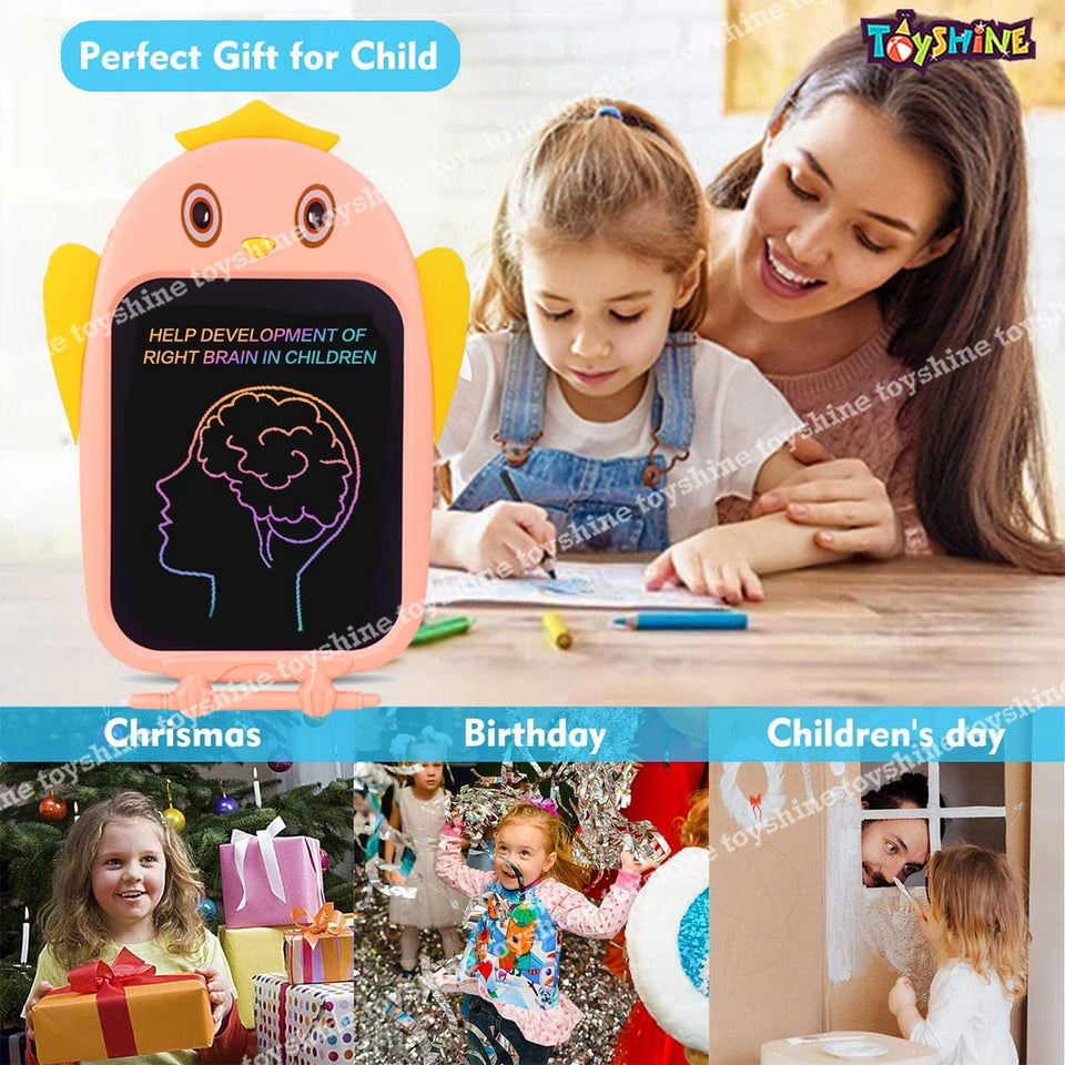 Toyshine Writing Tablet 8.5 Inch Colorful Screen Doodle Board for ges 3+ Kids Toys, Electronic Drawing Board Kids Doodle Pad Educational and Learning Toys Girls Boys Gifts Pink M3