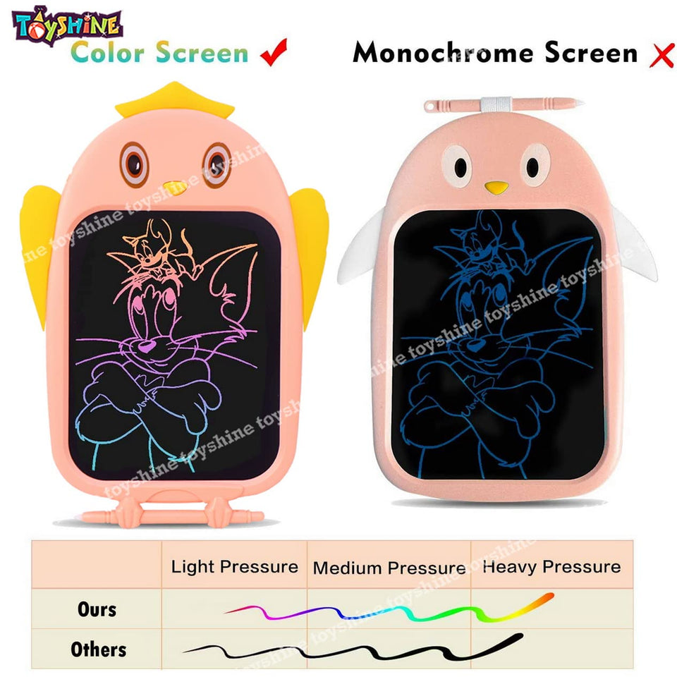 Toyshine Writing Tablet 8.5 Inch Colorful Screen Doodle Board for ges 3+ Kids Toys, Electronic Drawing Board Kids Doodle Pad Educational and Learning Toys Girls Boys Gifts Pink M3