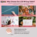 Toyshine Writing Tablet 8.5 Inch Colorful Screen Doodle Board for ges 3+ Kids Toys, Electronic Drawing Board Kids Doodle Pad Educational and Learning Toys Girls Boys Gifts Pink M3
