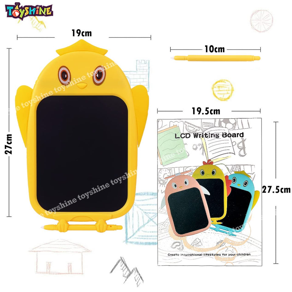 Toyshine 8.5inc Writing Tablet with Colorful Screen Doodle Board for Ages 3+ Kids Toys