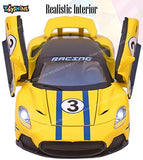 Toyshine 1:22 Sports Car Die Cast Scale Model Display- Yellow