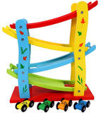 Toyshine Wooden Ramp Race Track Car Set Toy