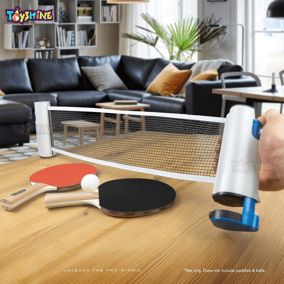 Toyshine Portable Ping Pong Net – Retractable Table Tennis Net for Any Table ,Color May vary (SSTP)