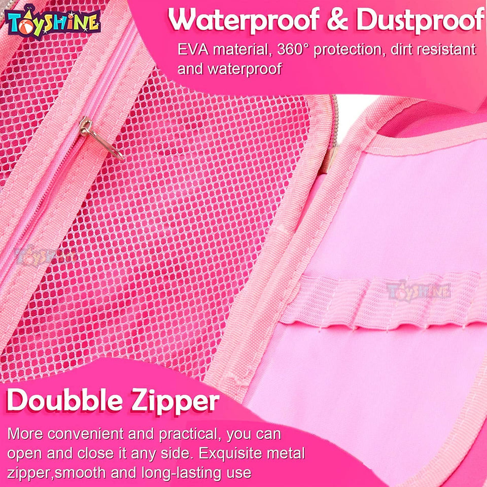 Toyshine Mermaid's Iceland Hardtop Pencil Case with Compartments - Kids Large Capacity School Supply Organizer Students Stationery Box - Girls Pen Pouch- Blue