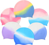 Toyshine Friendly Swede Silicone Long Hair Swim Caps - Durable Silicone Swimming Caps (Pack of 3) Color May varySSTP