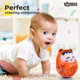 Toyshine Push and Shake Wobbling Bell Sounds Roly Poly Tumbler Doll (Orange)