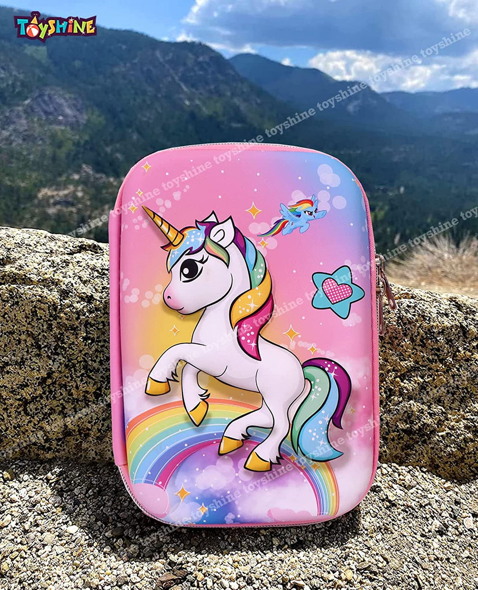 Toyshine Super Glaze Unicorn Hardtop Pencil Case with Compartments K