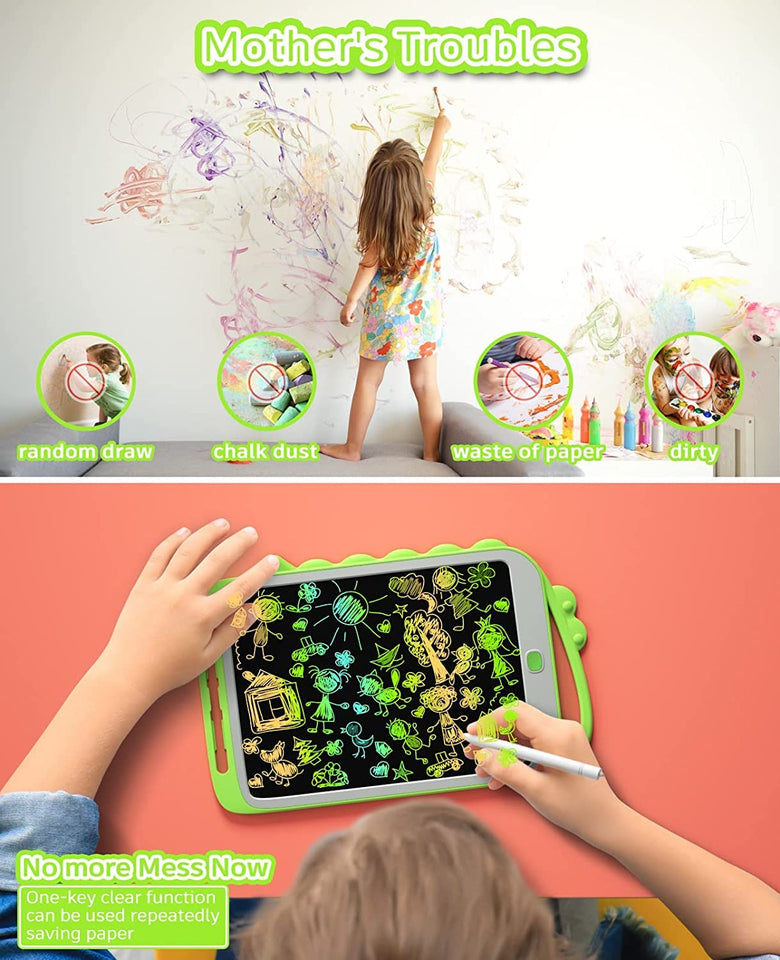 Toyshine 10" Colored Writing Big Size Writing Tablet for Kids- Green