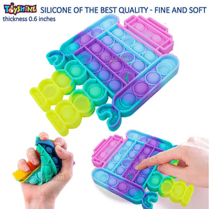 Toyshine Pack of 1- Robot- Fidget Popping Sounds Toy, BPA Free Silicone, Push Bubbles Toy for Autism Stress Reliever, Sensory Toy