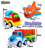 Toyshine Plastic Friction Powered Automobile Car Transportation Vehicle for Kids (Multicolour) - Pack of 7