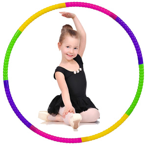 Toyshine Detachable Adjustable 6 Hulla Hoop Pipe Colourful Ring Exercise Circle Ideal for Playing, Pet Training, Gymnastics, Dance, Lose-Weights for Kids Adult (66 cm Diameter)