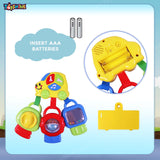 Toyshine My Wagon Battery Operated Light up Keychain Teething Interactive Pretend Play Toy for Baby Tactile Sensory Gift
