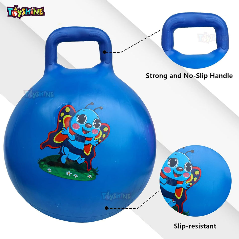 Toyshine 45 cm Inflatable Hopping Balls|Jumping Therapy Balls for kids with Handle